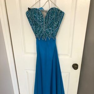 Formal long blue dress